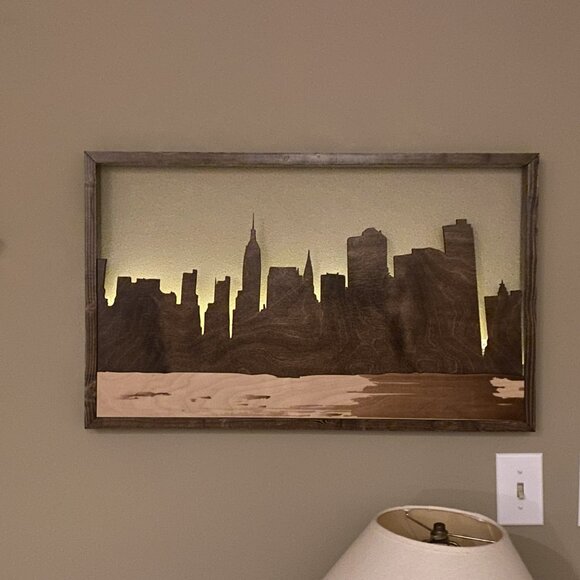 New York City Skyline NYC Ambient Night Light - Picture 1 of 5